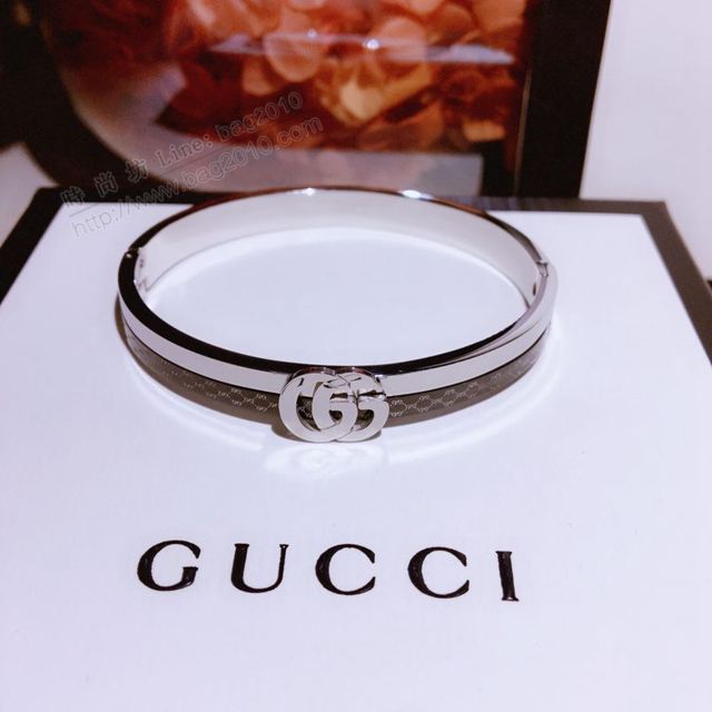 GUCCi飾品 古馳18k琺瑯手鐲 電鍍18k玫瑰金色 Gucci女手鐲  zgbq1143